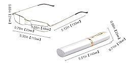 SOOLALA Lightweight Compact Reader Reading Glasses
