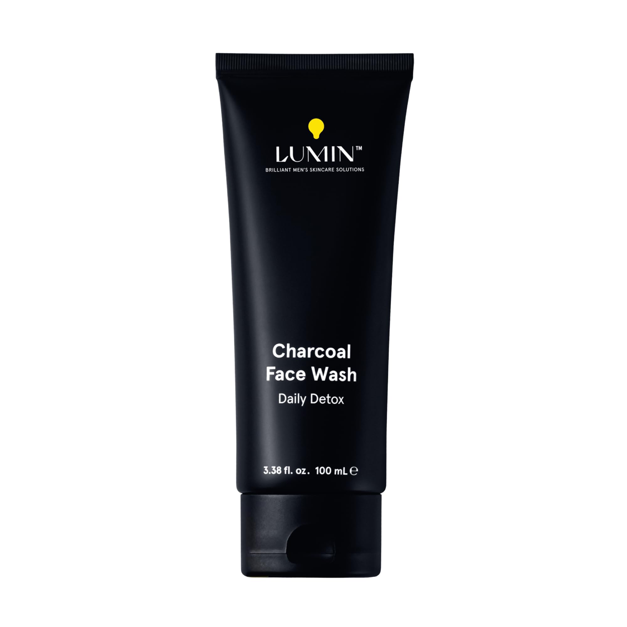 Lumin Charcoal Face Wash Daily Detox, Purifying Cleanser for Men with Charcoal, Rose Oil & Centella, 100ml