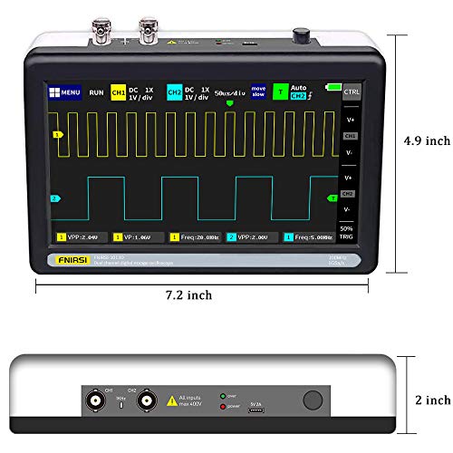 Tablet Oscilloscope,Digital Touch Screen Storage Oscilloscope Kit,with 2 Channel 100Mhz