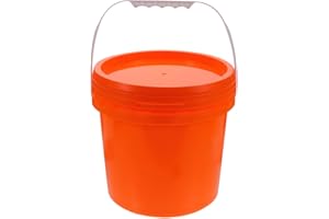 Abaodam 5 Gallon Bucket with Lid Orange Plastic Paint Storage Bucket with Drop Resistance and Can Hold Water