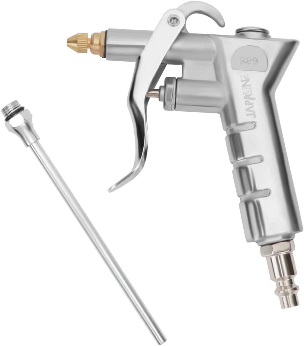 OCGIG 2 Way Air Blow Gun with Extended Nozzle Extension Cleaning Handheld Gun Auto Tool (1/4" NPT Quick Connector)