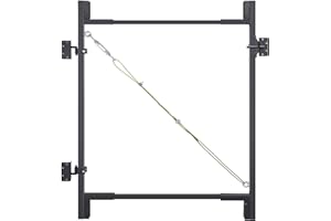 SIDASU Steel Frame DIY Gate Building Kit,Fence Gate Kit Suit for 36-60" Wide Openings Up from 5 to 6 Feet High Fence, Fits 1" x 4" & 2" x 4" Wood