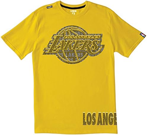 NBA Los Angeles Lakers Men's Short Sleeve Mosaic Tee, Gold, Medium