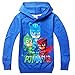 Owone Box PJ Masks Baby Kids Long sleeve fleece T-shirt hoodies, Blue