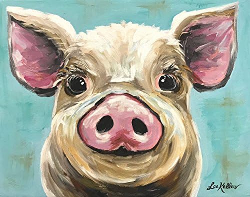 Pig art Print, Posey the Pig