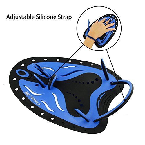 Whale Swim Training Hand Paddles Adjustable Strap Swimming Hand Paddle Youth/Adults for Tubing
