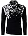 H2H Mens Unique Slim fit Fashionable Designed Shirring Long Sleeve T-shirts