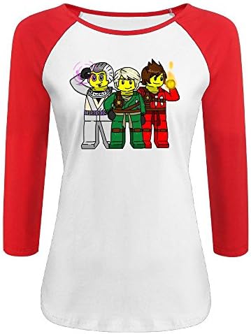 Women's Womens So Famouse Cartoon Anime LEGO NINJAGO 3/4 Baseball Tee