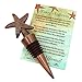 Inkfish and Co. Decorative Starfish Poem Story Wine Bottle Stopper Antique Copper with Burlap Gift Bag New Larger Card
