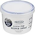Lustroware Airtight Food Storage Container with Screw Top Lid, Measurement Marks, BPA-Free, Microwave & Dishwasher Safe Canister, Kitchen Pantry, Refrigerator Organizer (17 oz, 500ml)