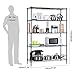 LANGRIA 5-Tier Industrial Garage Shelving Unit, Heavy Duty Metal Shelves, Black