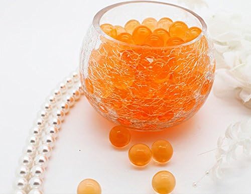 JellyBeadZ Brand 10 Mini Bags Water BeadZ Gel Pearls For Sensory Learning Toys, Education. 30 Grams- Orange