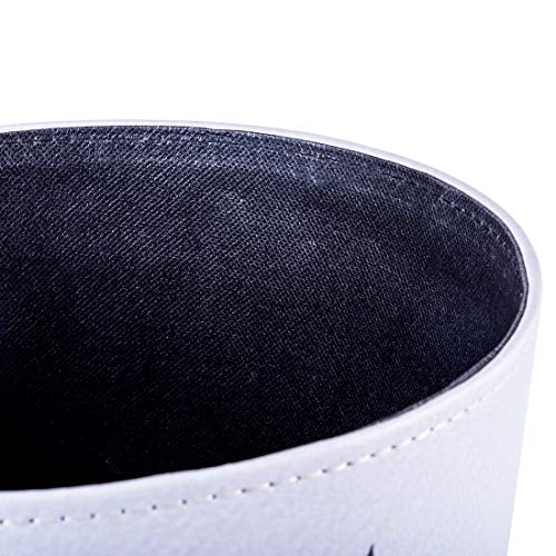 Haoun 2.6 Gallon / 10L Garbage Can,Cute Animal Pattern Trash Can Waterproof Leather Wastebasket for Bedroom Living Room - Cat - Thumbnail 4