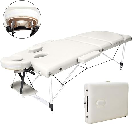 Vesgantti Portable Massage Bed Table 3 Section Aluminium