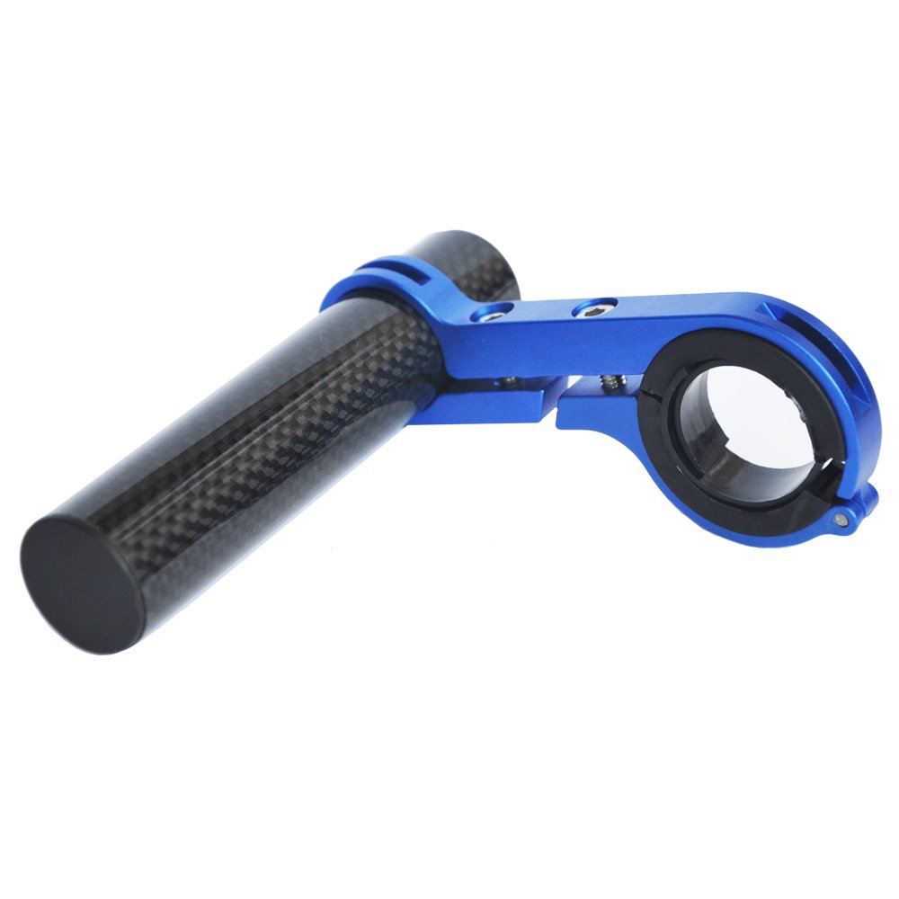 UPANBIKE Bike Handlebar Extender Extension Carbon Fiber Bracket Aluminum Alloy Clamp for Bicycle Speedometer Headlight Light Lamp Holder (Blue 10cm Single Clamp)