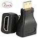 Postta Mini HDMI Adapter(2 Pack) Male to Female Gold Plated HDMI Connector
