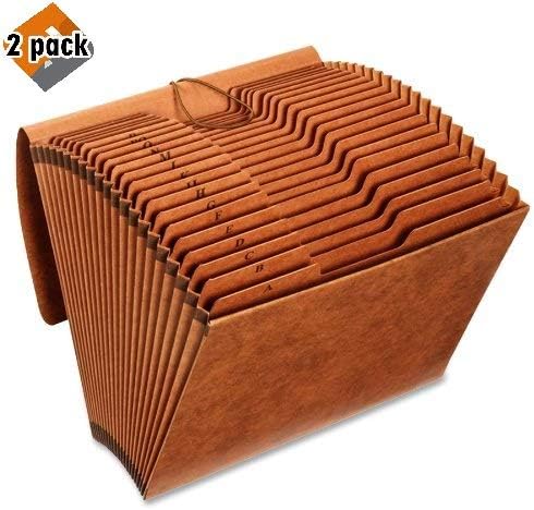 Pendaflex Heavy Duty Expanding File with Extra-Thick Cover, Tyvek Reinforced Edges, 21 Pockets, A-Z Tabs, Elastic Cord Closure, Letter Size (R117ALHD), 2 Pack