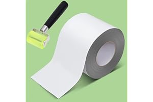 HEDDAY RV Roof Tape White, 6 Inch X 50 Feet RV Sealant Tape with Rubber Roller, Roof Patch Repair Tape for Camper Roof Repair, Use on Various Motorhomes Roof Surfaces, Seaming Patching Waterproof Butyl Tape