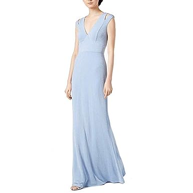 calvin klein metallic gown