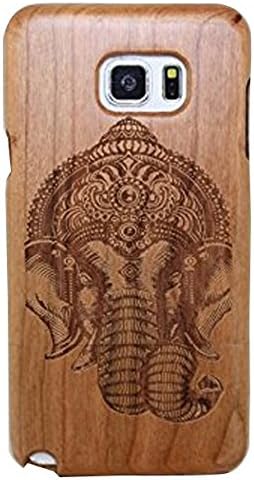 S7 Edge Case,Saler-lee Unique Real Handmade Natural Wood Wooden Hard Bamboo Shockproof Case for Samsung Galaxy S7 Edge Elephant