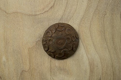 25 Pack Door Clavos Decorative Nails 1" Dimpled Pattern Rustic Hammered Iron Various Finishes Available