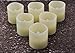 Set of 6 Flameless Candle with 12 CR2032 batteries,On-Off-Timer Switch Flickering Unscented Real Wax Battery Powered Decorative LED Candle 2” X 2”, Warm Light