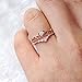 Gieschen Jewelers -Crystal V- 18K Rose/White Gold-Plated CZ Crystal Dainty Ring