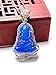 yigedan Vintage Green Jade Buddha Pendant 925 Silver Chain Necklace