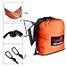 HONEST OUTFITTERS Single Camping Hammock with Hammock Tree Straps,Portable Parachute Nylon Hammock for Backpacking Travel Orange/Grey 55