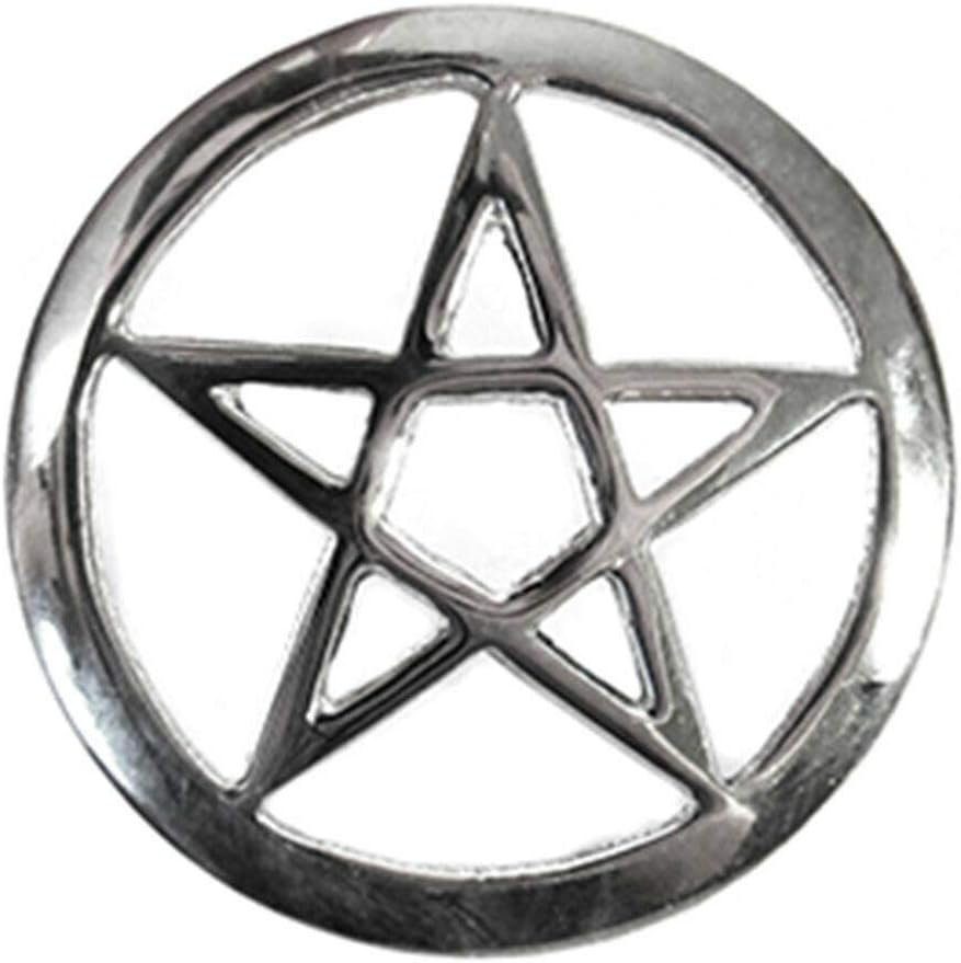 New Silver-Plated Pentagram Altar Tile 2.75" Silver Pentacle Wicca Pagan AN2153