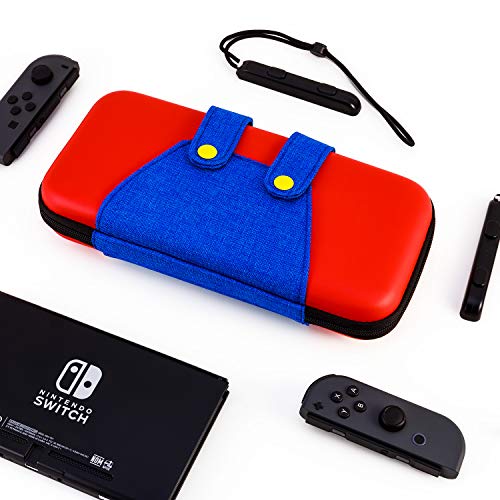 Jingdu Carrying Case Compatible with Nintendo Switch - Protective Hard Shell Portable Travel and Storage Carry Case Bag for Nintendo Switch Console & Accessories,Red - Thumbnail 5
