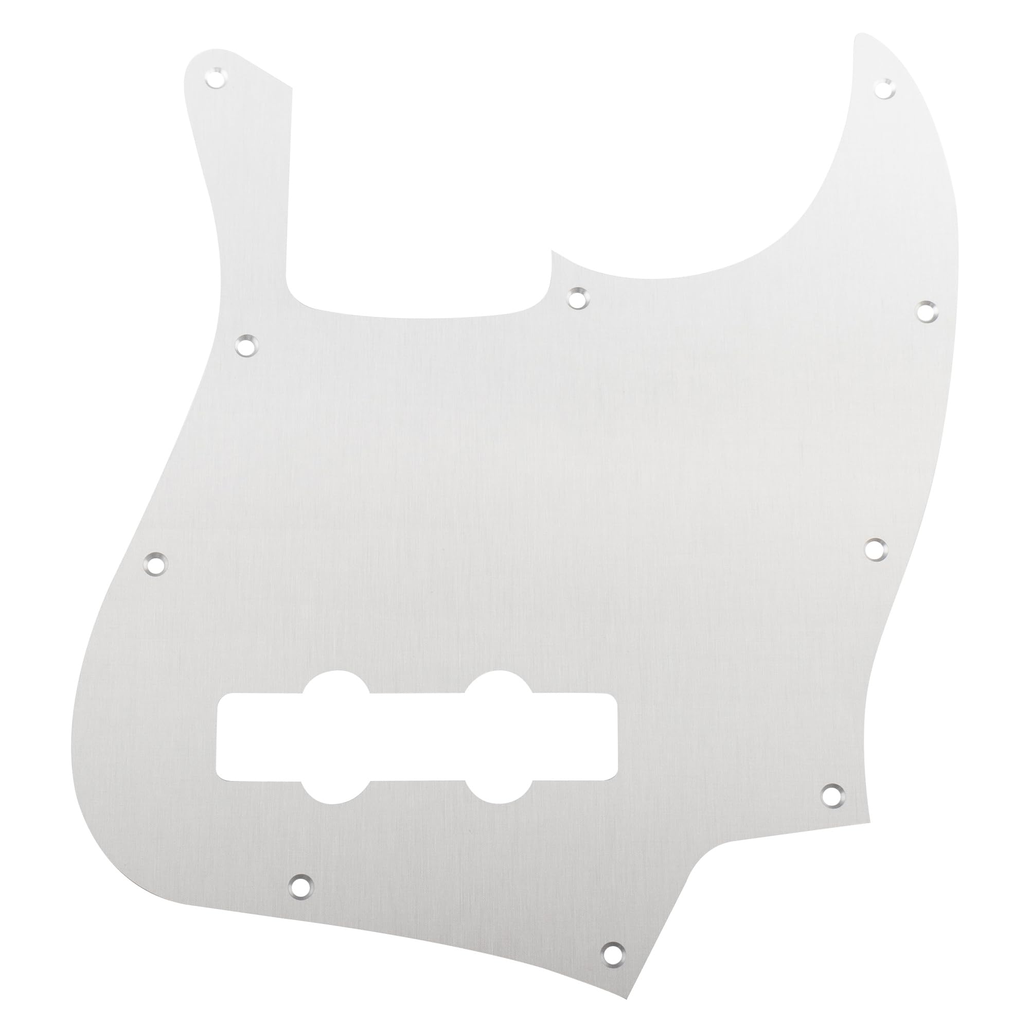 Musiclily Ultra 10 Holes Anodized Aluminum J-Bass Pickguard for Fender American Standard Jazz Bass, Original Color