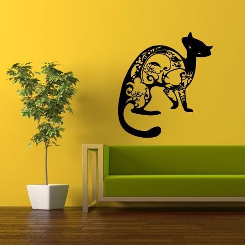 Wall Vinyl Sticker Decals Decor Art Bedroom Design Mural Cat Tribal (Z318)