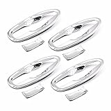Sizver Chrome Door Handle Bowls Covers For 2014-2017 Nissan Rogue