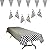 Race Car Party Supplies - Checkered Tablecover, 100 ft Pennant Flag Banner, and Plastic Checkered 7 Inch Flags (24), Total 26 pieces