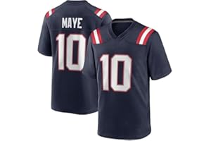 GENERIC Custom Stitched Drake Maye Adult Navy Blue Jersey NO Logos