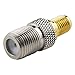 Bingfu RF Adapter Standard 50 Ohm F-Type Jack with Female Basket Hole to RP-SMA Jack with Male Center Pin for Networks Modems CATV Satellite Box Set Top Box CATV Networks (Pack of 5)