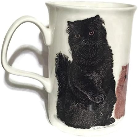 Cat Lovers Fine Bone China Coffee Mug - Black