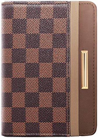 Passport Holder Cover Travel RFID Blocking Passport Cover Rose Gold Cute Flowers Passport Wallet with Elastic Band for Women