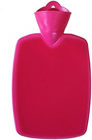 1.8 Litre Eco-Sustainable Part Ribbed Pink Hot Water Bottle (rubberless) Made in Germany