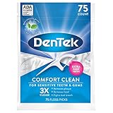 DenTek Comfort Clean Back Teeth Floss Picks, 75 Count