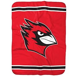 Wesleyan Cardinals Primary Logo Stripes Sherpa