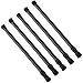Shappy 5 Pack Cupboard Bars Tensions Rod Spring Curtain Rod for DIY Projects, Extendable Width, 11.81 to 20 Inches (Black)