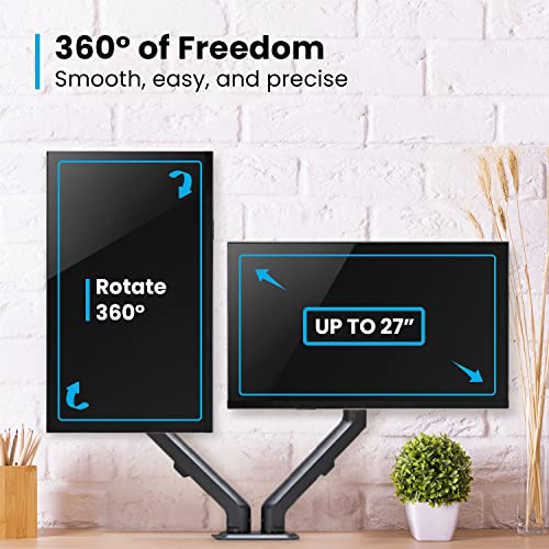 EVEO High Grade Dual Monitor Stand 10 27 Ergonomic Monitor Stands For 2 Monitors Dual 