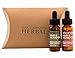 Travel Size Natural Beard Oil Set, Natural Beard Oil With Argan Oil and Essential Oils, Gentle Aromatherapy Beard Care, Beard Care Gift For Men, Smells Amazing, 2 vials, 0.25 ounce each No Paraben