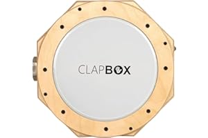 Clapbox Travel Cajembe Drum Birch Wood (H:6" W:12" L:12") - Included is a Padded Bag and Strap | With a Snare Adjusting Feature for Versatility | Most Popular Drum Circle Instrument (Travel Cajembe)