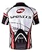 Bicycle Jersey for Men Cycling Wear Gym Quick Dry Outdoor Cycle Tops Road Biking Spin Shirt US M White Red