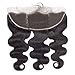 ISEE Hair 8A Peruvian Remy Virgin Hair Body Wave Human Hair with 13x4 Frontal Peruvian Body Wave Hair Lace Frontal Closure with Bundles(202224+18frontal, Natural Black Color)