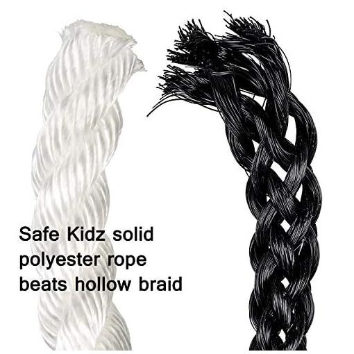 Safe-Kidz Cargo Climbing Net, 100% Polyester Rope Ladder, 96" L x 30" W + Drill Bit & Instructions - Image 5