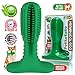 PetEstate Dog Toothbrush Stick Puppy Effective Dental Care Bristly Brushing Stick Doggy Teeth Cleaning Massager Nontoxic Natural Rubber Bite Resistant Chew Toys for Small & Medium Dogs Pets Green